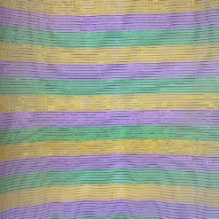 - No Manufacturer - 21"x 10yds Narrow Stripe Mardi Gras Mesh (Each) Party Supplies