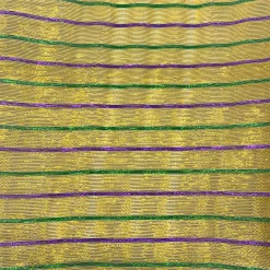 - No Manufacturer - 21"x 10yds Gold With Stripes Mardi Gras Mesh (Each) Party Supplies 5 - No Manufacturer - 21