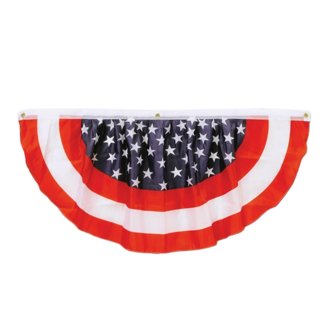 - No Manufacturer - Party Supplies Stars & Stripes Fabric Bunting 3 Grommets 4' (Each) - No Manufacturer - Party Supplies Stars & Stripes Fabric Bunting 3 Grommets 4' (Each)