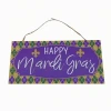Plush Appeal Party Supplies Happy Mardi Gras Sign - 12.5" L X 6" H (Each) 2 Plush Appeal Party Supplies Happy Mardi Gras Sign - 12.5" L X 6" H (Each)