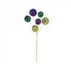 Plush Appeal 16" Purple, Green, And Gold Glittered Beaded Ball Spray (Each) 1 Plush Appeal 16" Purple, Green, And Gold Glittered Beaded Ball Spray (Each)
