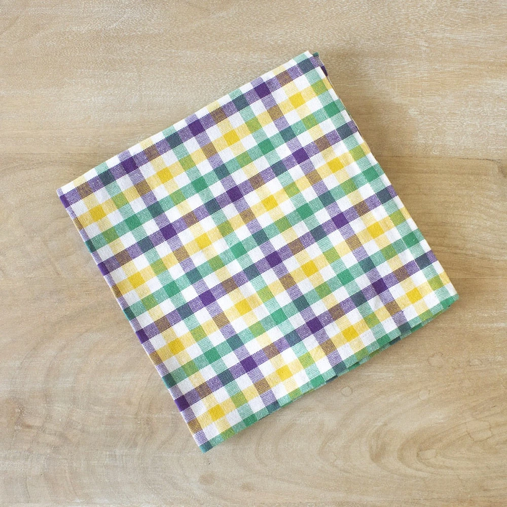 MGSPOT Mardi Gras Gingham Napkin (Each) Tableware 3 MGSPOT Mardi Gras Gingham Napkin (Each) Tableware