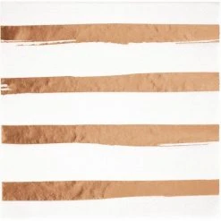 Plush Appeal, LLC Rose Gold Foil Stamped Luncheon Napkins (Pack Of 16)