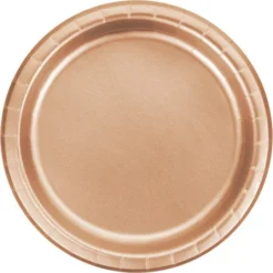 Plush Appeal, LLC 9" Rose Gold Foil Plates (Pack Of 8)