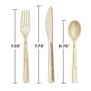 Plush Appeal, LLC Party Supplies Hammered Gold Plastic Cutlery Set (Pack)