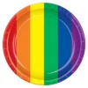 Plush Appeal, LLC Tableware 9" Rainbow Plates (Pack Of 8)