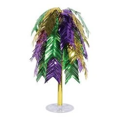 Plush Appeal, LLC Purple, Green And Gold Metallic Feather Cascade Centerpiece (Each)