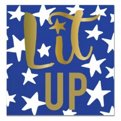 MGSPOT Party Supplies Lit Up Beverage Napkin - 5" X 5" (20 Count)