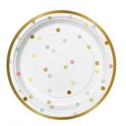 Sale Party Supplies 5" Baby Confetti Paper Plates (Pack Of 10)