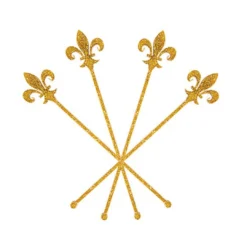 Sale Party Supplies Fleur De Lis Swizzle Sticks (4 Pack)