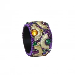 Plush Appeal, LLC Half Circle Mardi Gras Napkin Ring (Each)