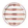 Sale 5" Rose Gold Stripes Paper Plates (10 Ct) Party Supplies