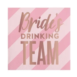 Plush Appeal, LLC 5" Bride's Drinking Team Napkins (20 Ct)