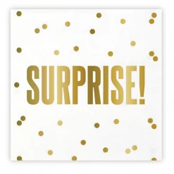 Plush Appeal, LLC Party Supplies SURPRISE Napkins - 5" X 5" (20 Count)