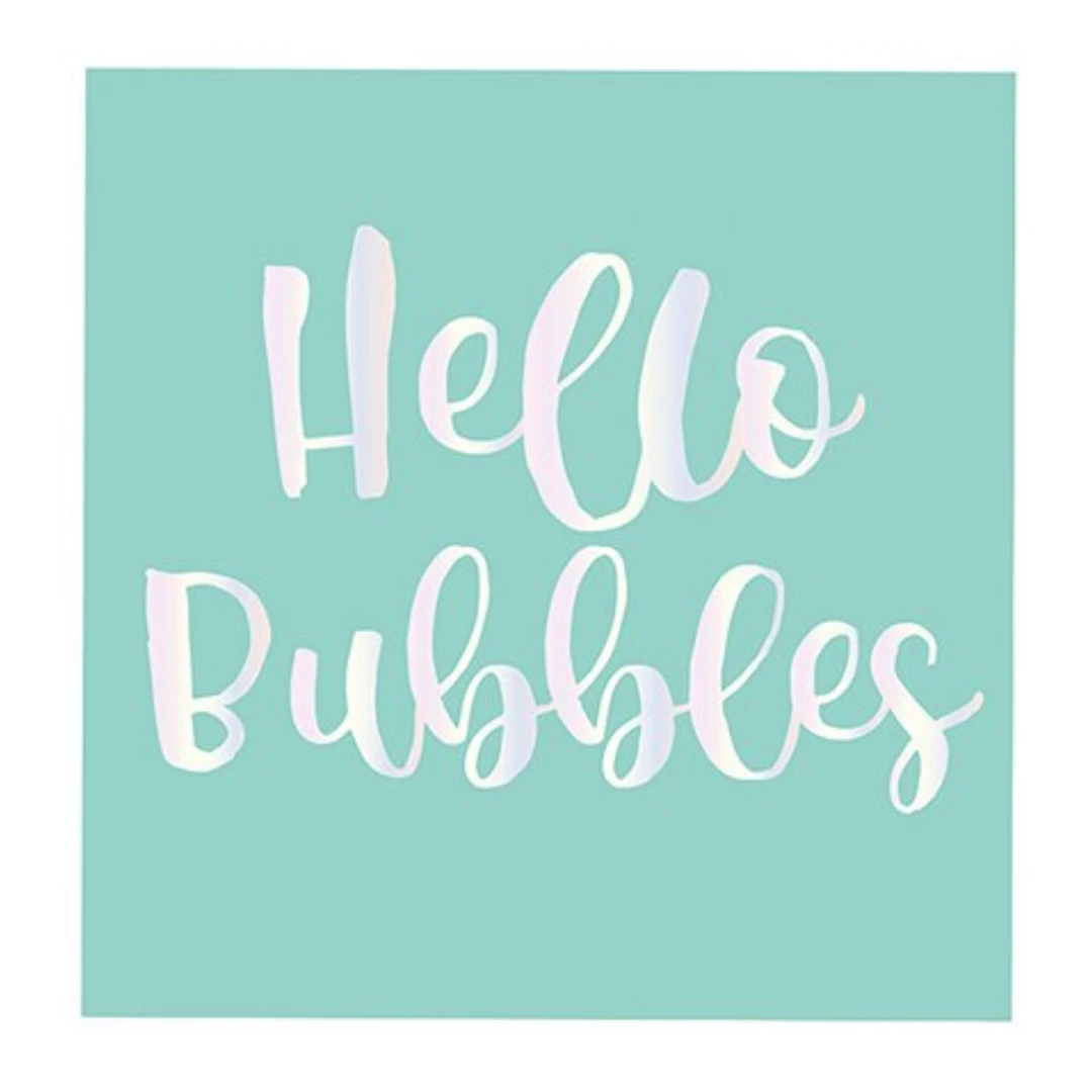 Plush Appeal, LLC Hello Bubbles Napkins - 5" X 5" (20 Count) 3 Plush Appeal, LLC Hello Bubbles Napkins - 5" X 5" (20 Count)