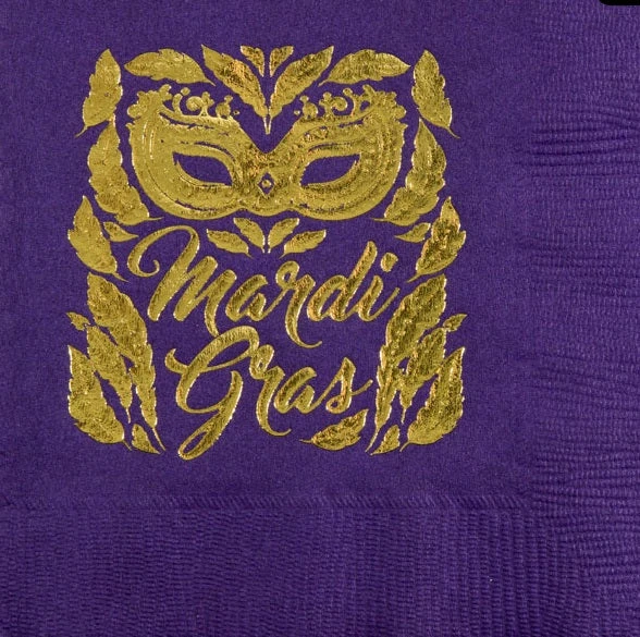 Plush Appeal, LLC Party Supplies Mardi Gras Mask Napkins - 5" X 5" (20 Count) 3 Plush Appeal, LLC Party Supplies Mardi Gras Mask Napkins - 5" X 5" (20 Count)