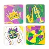 Plush Appeal, LLC Mardi Gras Mask Coasters (Set Of 4)