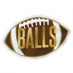 Plush Appeal, LLC Party Supplies Footballs Die-Cut Napkins - 6.5" X 4" (20 Count)