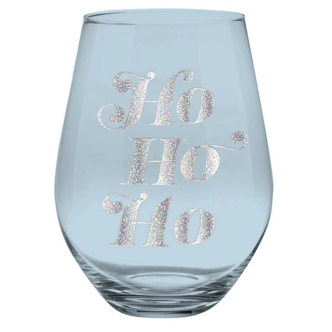 Plush Appeal, LLC 30oz HO HO HO Stemless Wine Glass (Each) 3 Plush Appeal, LLC 30oz HO HO HO Stemless Wine Glass (Each)