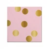 Sale Pink With Gold Polka Dots Cocktail Napkins - 5" X 5" (20 Count)