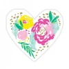 MGSPOT Party Supplies Heart With Flowers Die-Cut Napkins - 6.5" X 6" (20 Pack)
