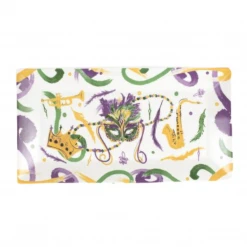 MGSPOT Party Supplies Mardi Gras Mask Small Platter (Each)