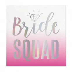 MGSPOT Foil Beverage Napkins - Bride Squad (Pack Of 20)