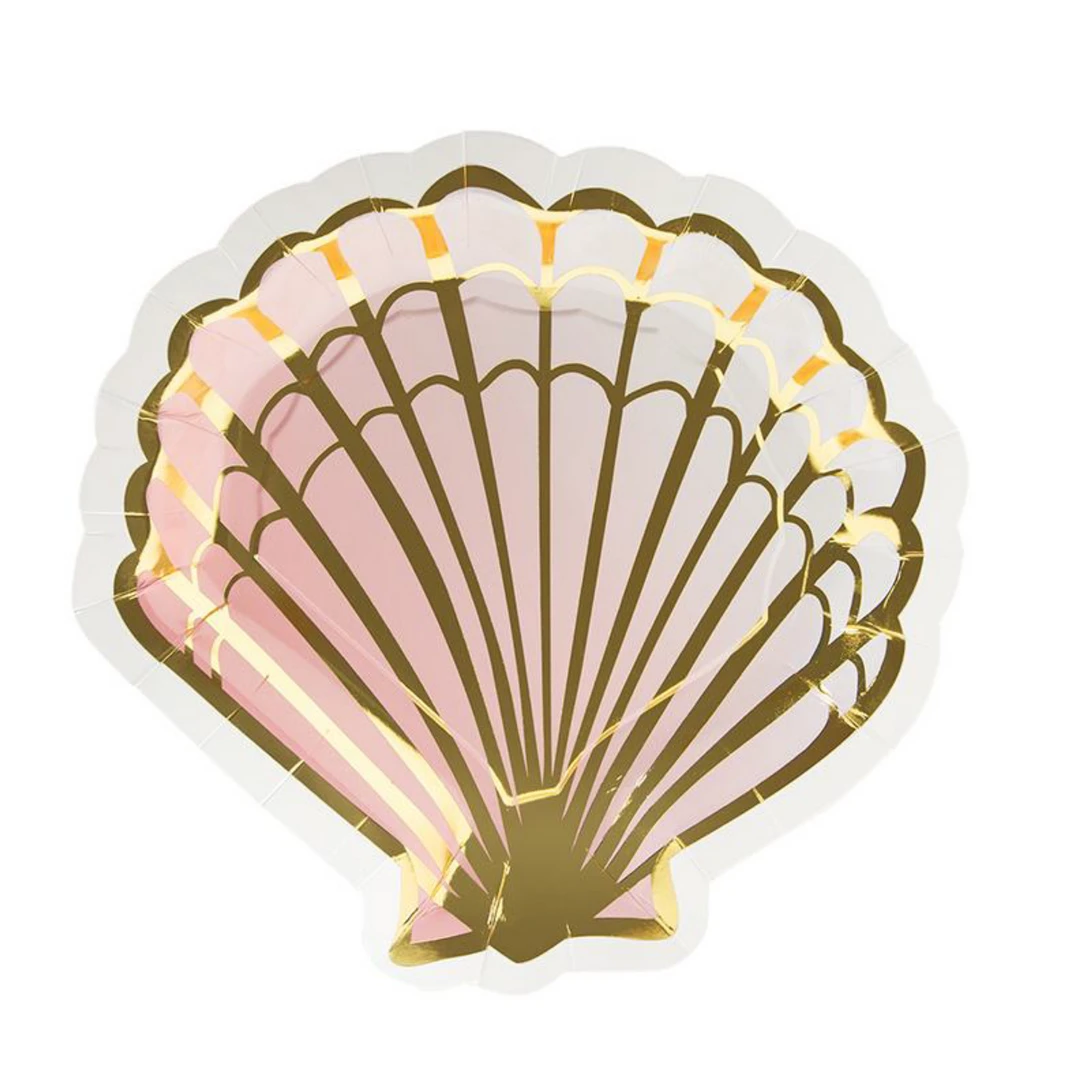 MGSPOT Diecut Clam Paper Plates (Pack Of 8) Party Supplies 3 MGSPOT Diecut Clam Paper Plates (Pack Of 8) Party Supplies