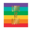 Plush Appeal Party Supplies 5" Love Is Love Beverage Napkins (Pack Of 20)