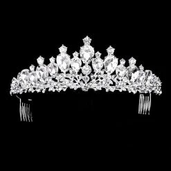 Plush Appeal, LLC Crystal Teardrop Cluster Tiara (Each) Headbands