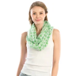 Plush Appeal, LLC Gifts & Apparel St. Patrick's Day Clover Pattern Infinity Scarf (Each)