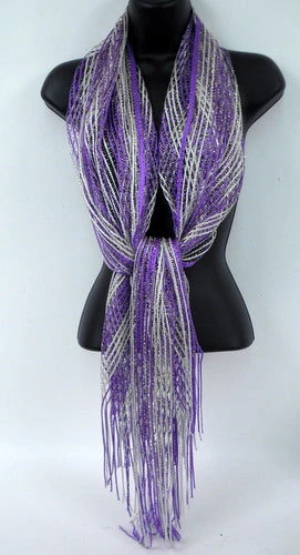 Sale Silver And Purple Striped Scarf (Each) Gifts & Apparel Sale Silver And Purple Striped Scarf (Each) Gifts & Apparel