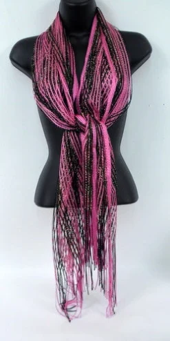Sale Gifts & Apparel Hot Pink And Black Scarf (Each)