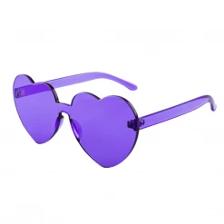 - No Manufacturer - Purple Acrylic Heart Glasses (Each) Novelties