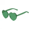 - No Manufacturer - Green Acrylic Heart Glasses (Each) Novelties