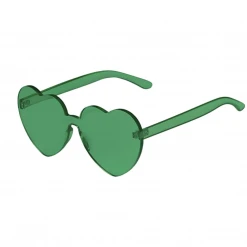 - No Manufacturer - Green Acrylic Heart Glasses (Each) Novelties