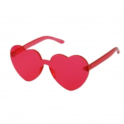 - No Manufacturer - Novelties Hot Pink Acrylic Heart Glasses (Each)