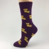 MGSPOT Gifts & Apparel Purple And Gold Louisiana Home Socks (Pair)
