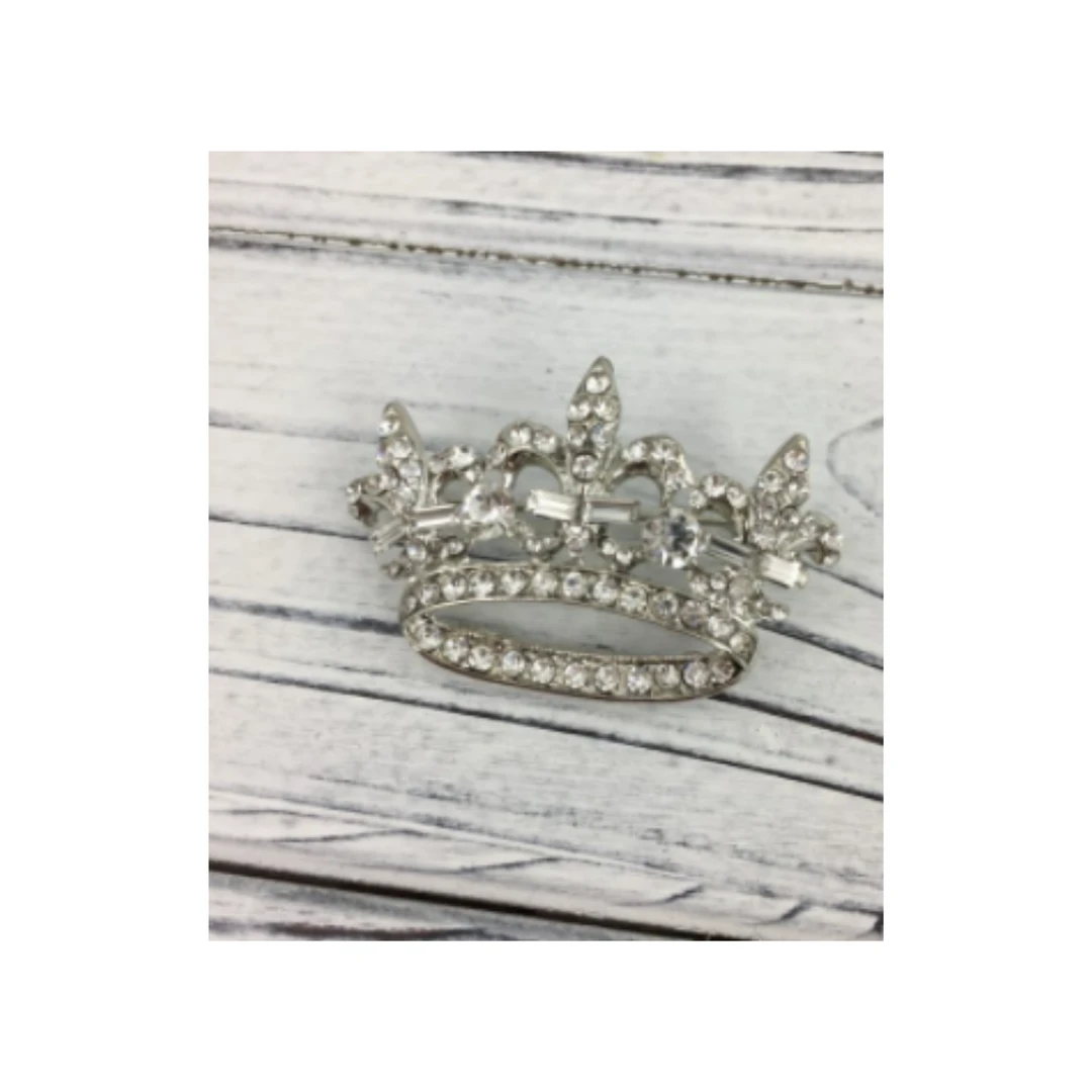 Plush Appeal, LLC Gifts & Apparel Rhinestone Crown Pin- Silver (Each) 3 Plush Appeal, LLC Gifts & Apparel Rhinestone Crown Pin- Silver (Each)