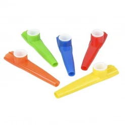 Mardi Gras Spot Assorted Color Plastic Kazoo (Dozen)