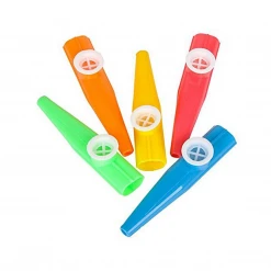 Mardi Gras Spot Assorted Color Plastic Kazoo (Dozen)