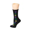 Plush Appeal, LLC Gifts & Apparel Socks With Row Of Purple Green And Gold Fleur De Lis (Each) 1 Plush Appeal, LLC Gifts & Apparel Socks With Row Of Purple Green And Gold Fleur De Lis (Each)