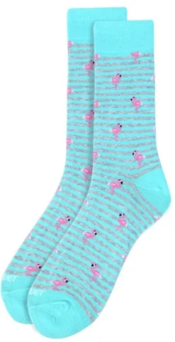 Plush Appeal, LLC Striped Flamingo Socks (Pair) Gifts & Apparel