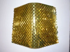 Mardi Gras Spot Gold Metallic Sequin Sheeting 10 Yards X 8" (Roll) Petal Paper