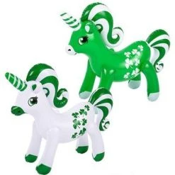 Plush Appeal, LLC Inflatable St. Patrick's Day Unicorn 24" (Each)