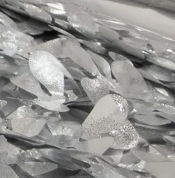 Mardi Gras Spot Embossed Silver & Metallic Silver Petal Paper 30' X 3' (Roll)