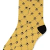 MGSPOT Gifts & Apparel Gold Socks With Black Fleur-de-lis (Pair)