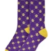 MGSPOT Gifts & Apparel Purple Socks With Gold Fleur De Lis (Pair) 1 MGSPOT Gifts & Apparel Purple Socks With Gold Fleur De Lis (Pair)