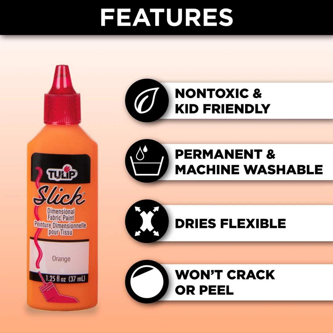 Plush Appeal, LLC Dimensional Fabric Paint Slick (6 Pack Set) Party Supplies 5 Plush Appeal, LLC Dimensional Fabric Paint Slick (6 Pack Set) Party Supplies