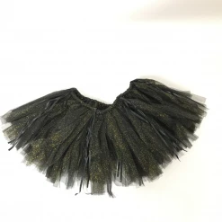 Plush Appeal, LLC Black With Gold Glitter 72 Panel Tutu (Each) Garters & Tutus